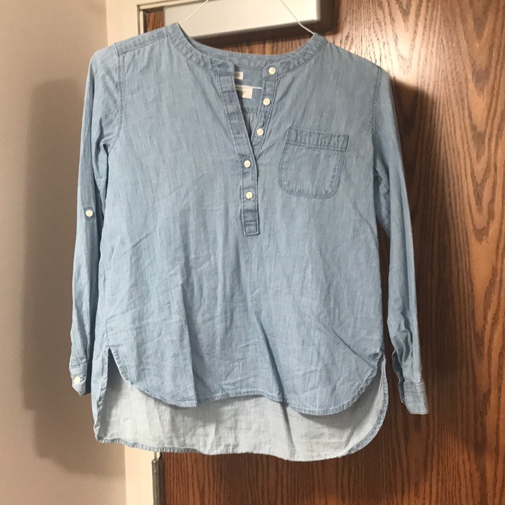softened chambray Loft long sleeve